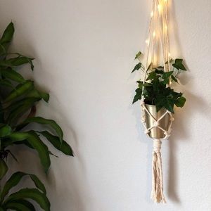 Fairy Lights Macrame Plant Hanger
